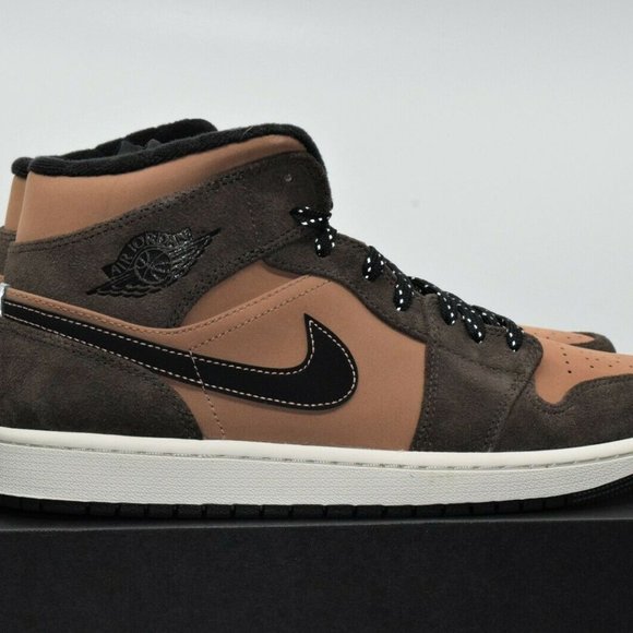 Nike Air Jordan 1 Mid SE Earth Tone Chocolate DC7294-200 - Picture 1 of 6